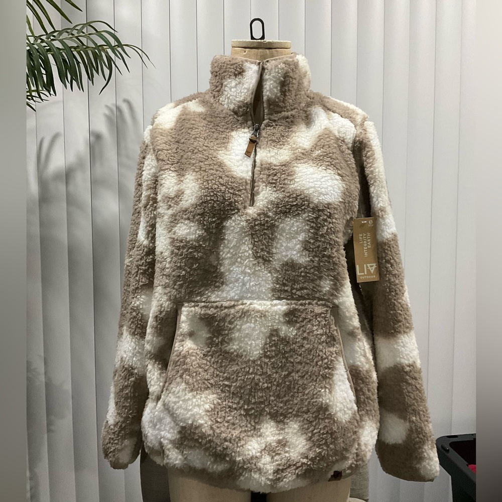 Pattern half zipper with front pocket